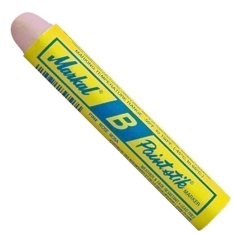 Markal B Pink Solid Paint Stick Marker Tire Crayon Pack of 12 - Durable