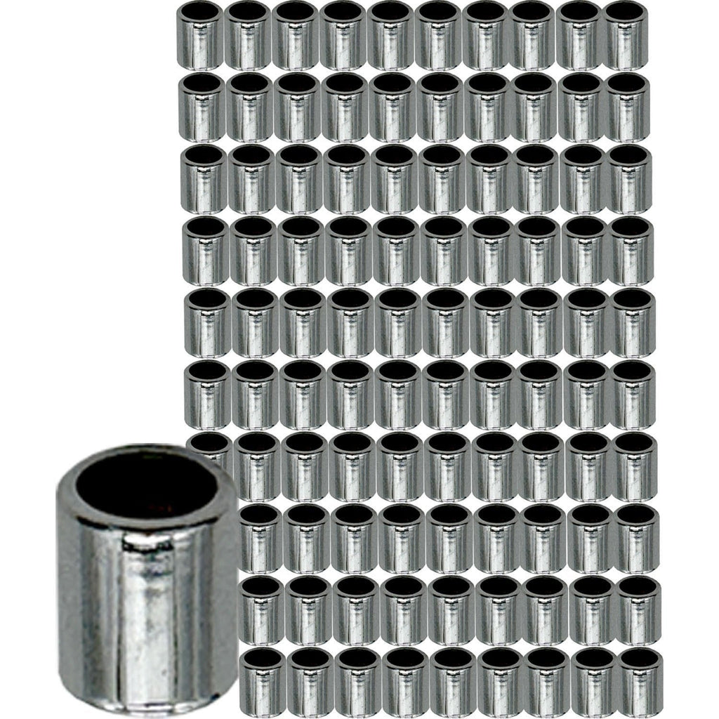 Chrome Metal Snap-In Valve Stem Sleeves Pack of 100 - Durable Tire Accessories