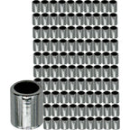 Chrome Metal Snap-In Valve Stem Sleeves Pack of 100 - Durable Tire Accessories