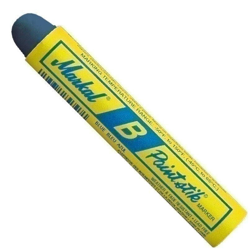 Markal "B" Blue Solid Paint Stick Marker Tire Crayon - Pack of 12