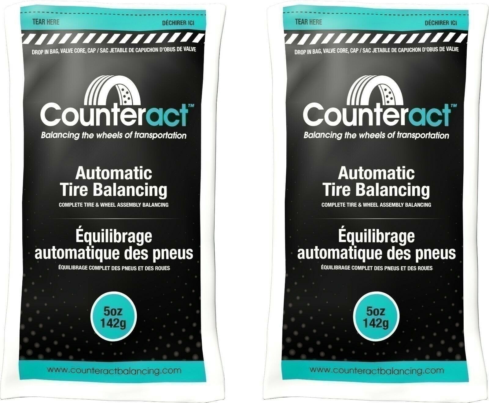 Counteract 050BNB Tire Balancing Beads 5oz 2 Bags for Smooth Ride