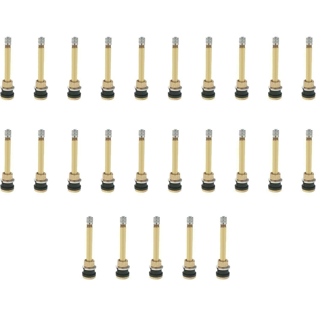 TR570 Brass Clamp-In Tubeless Truck Tire Valve Stem 3-1/8" Pack of 25