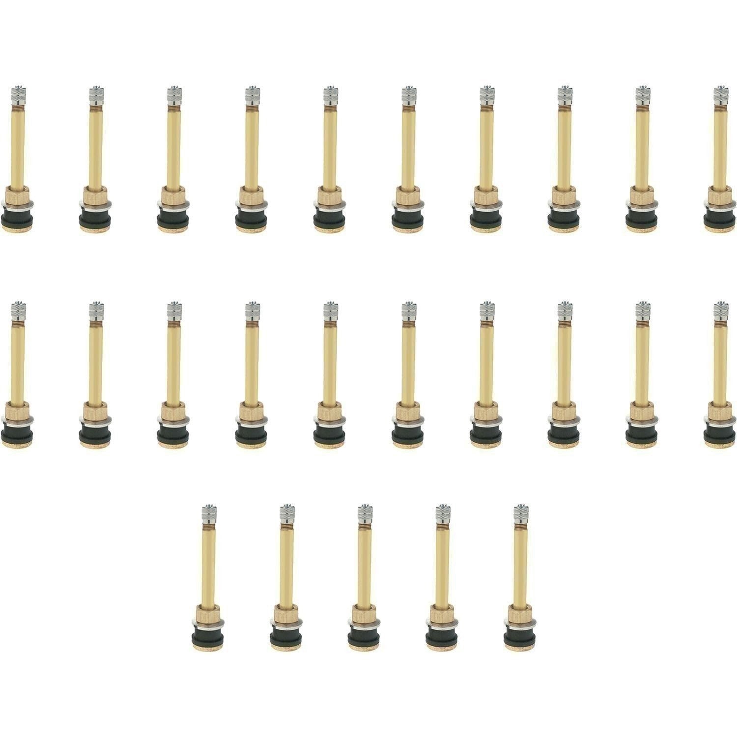 TR570 Brass Clamp-In Tubeless Truck Tire Valve Stem 3-1/8" Pack of 25
