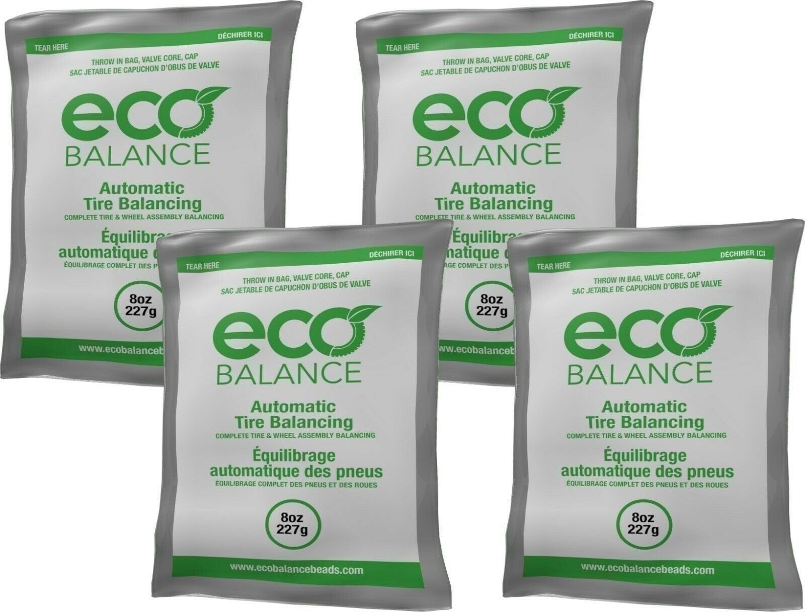ECO Balance 08EB Tire Balancing Beads 8oz 4 Bags for Smooth Ride
