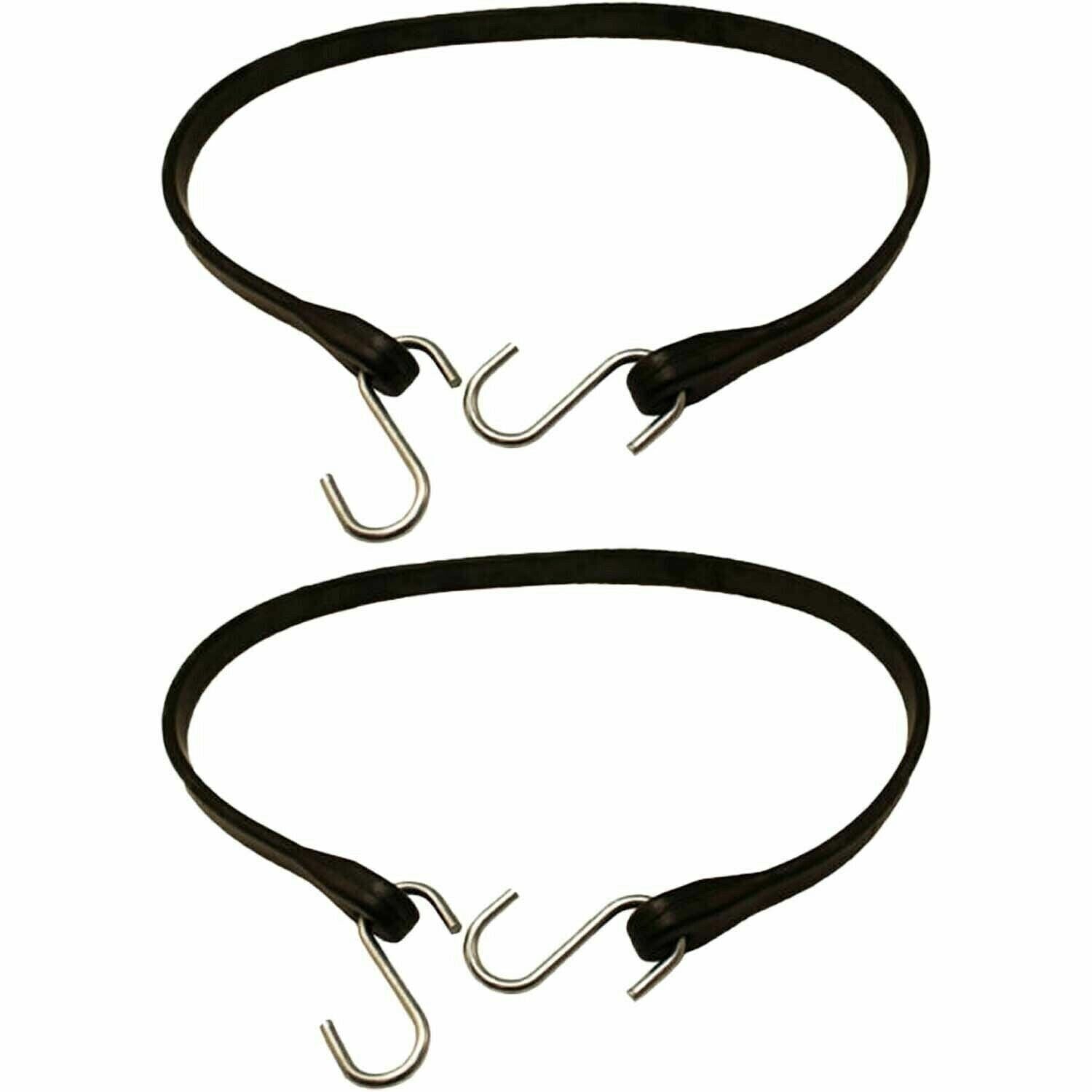 Peerless CC8409 9" EPDM Rubber Bungee Tarp Straps with Hooks, Pack of 2