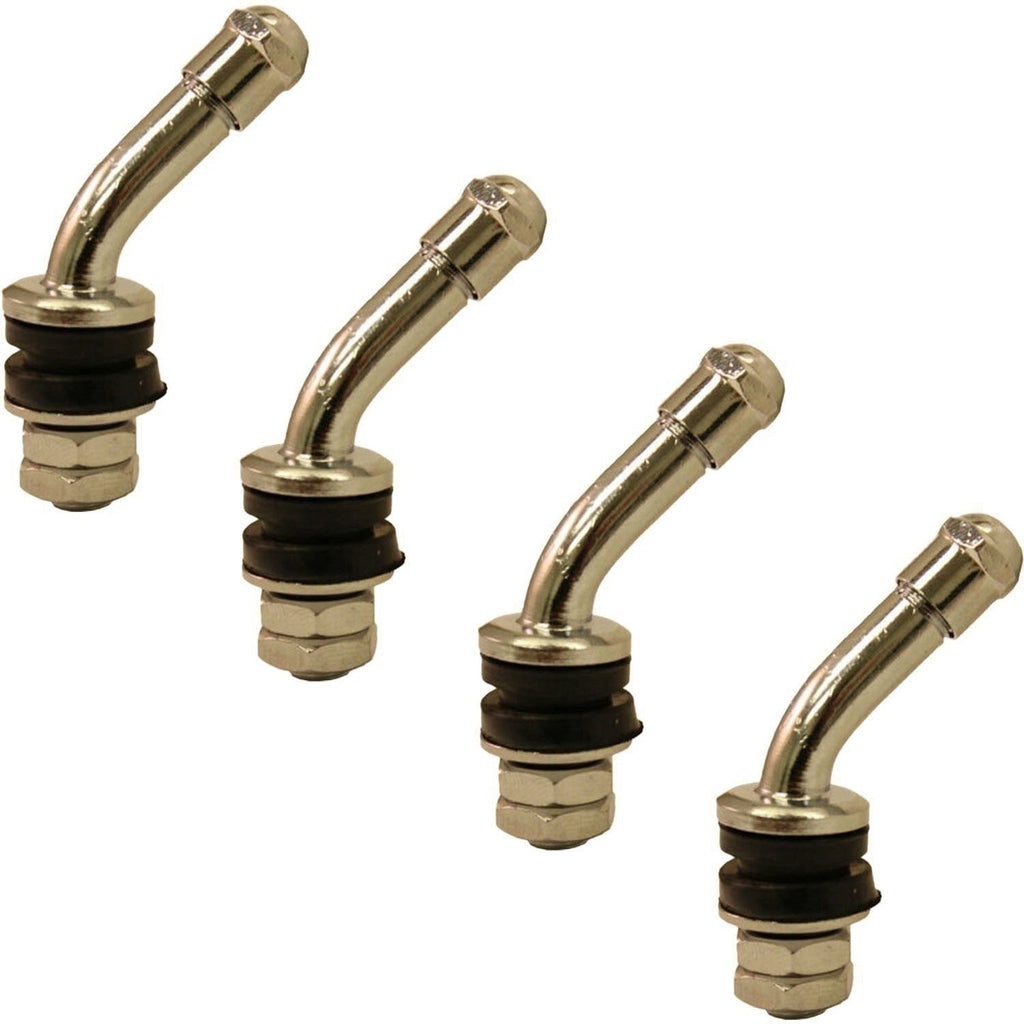 TV6020 Einky 45° Chrome Valve Stem Pack of 4 High Performance Bend