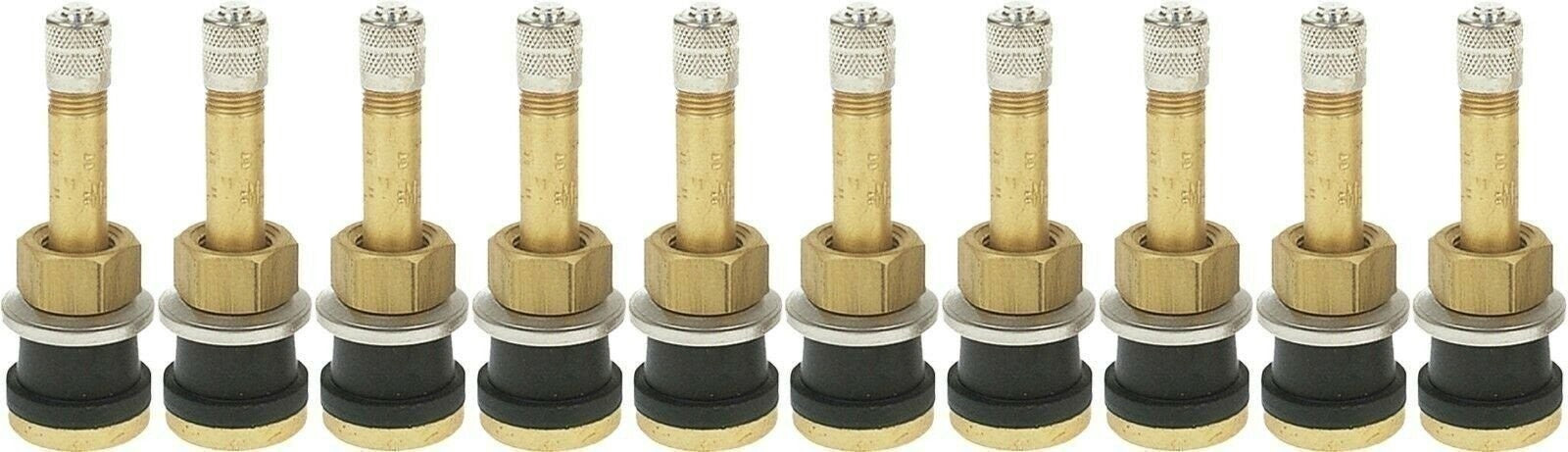 TR500 2" Brass Tubeless Truck Tire Valve Stem Clamp Pack of 10
