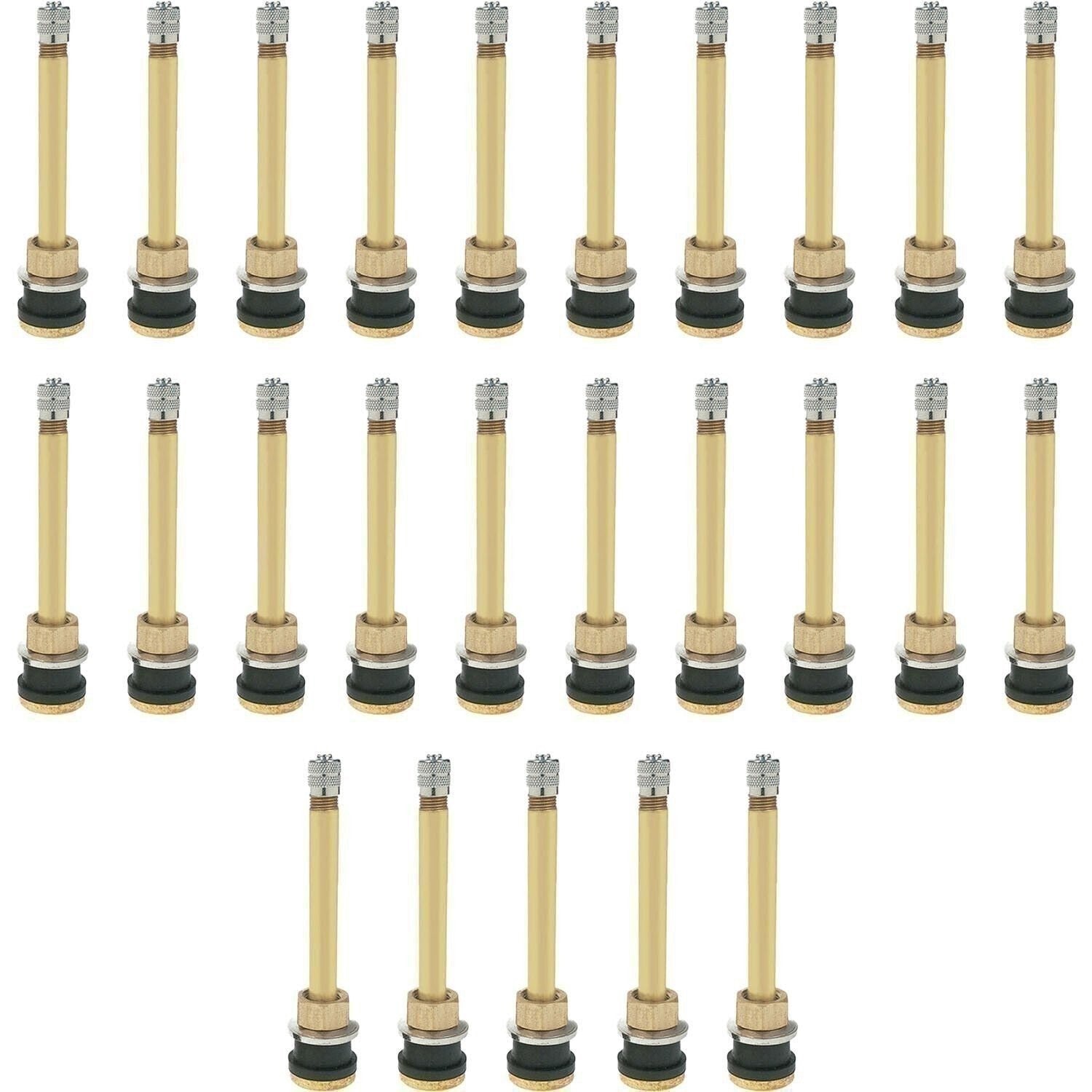 TR571 3-3/8" Brass Tubeless Truck Tire Valve Stem Clamp Pack of 25