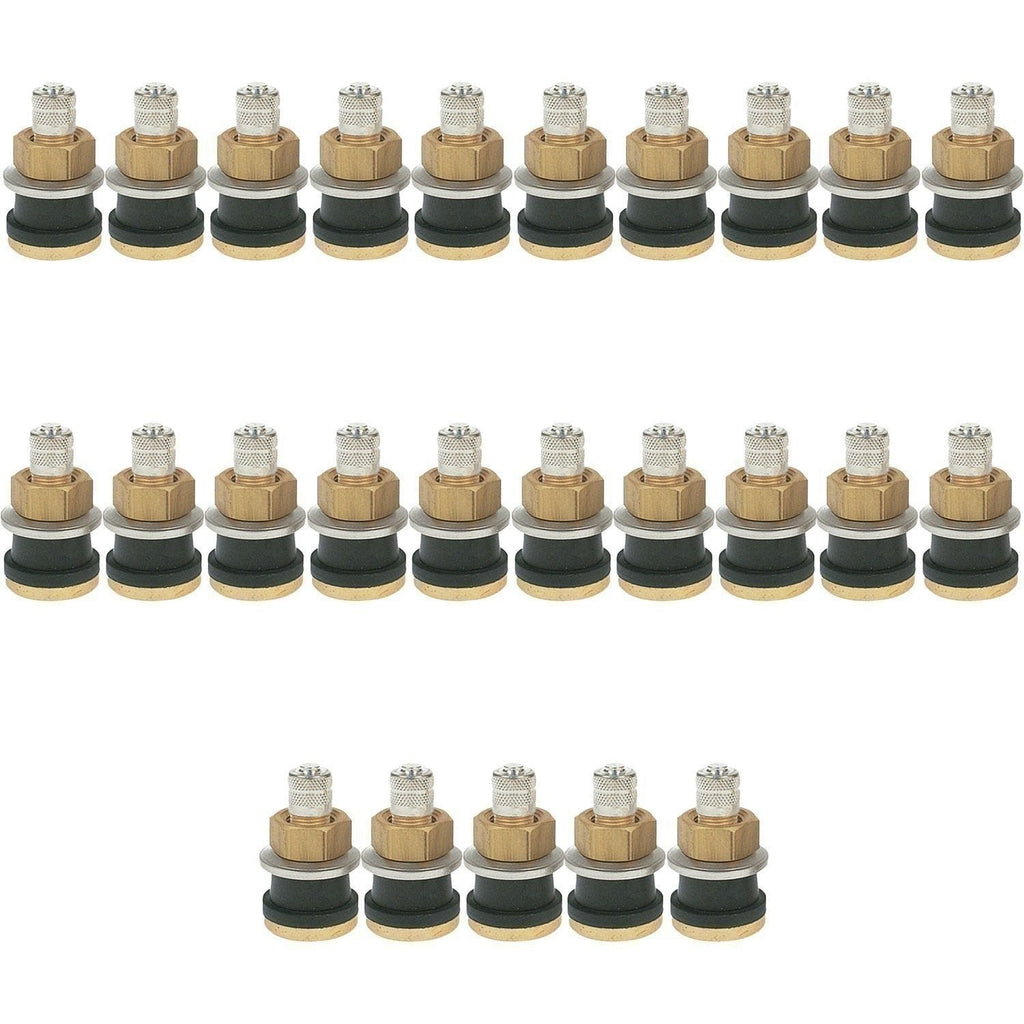TR575 1-1/8" Brass Tubeless Truck Tire Valve Stem Clamp Pack of 25