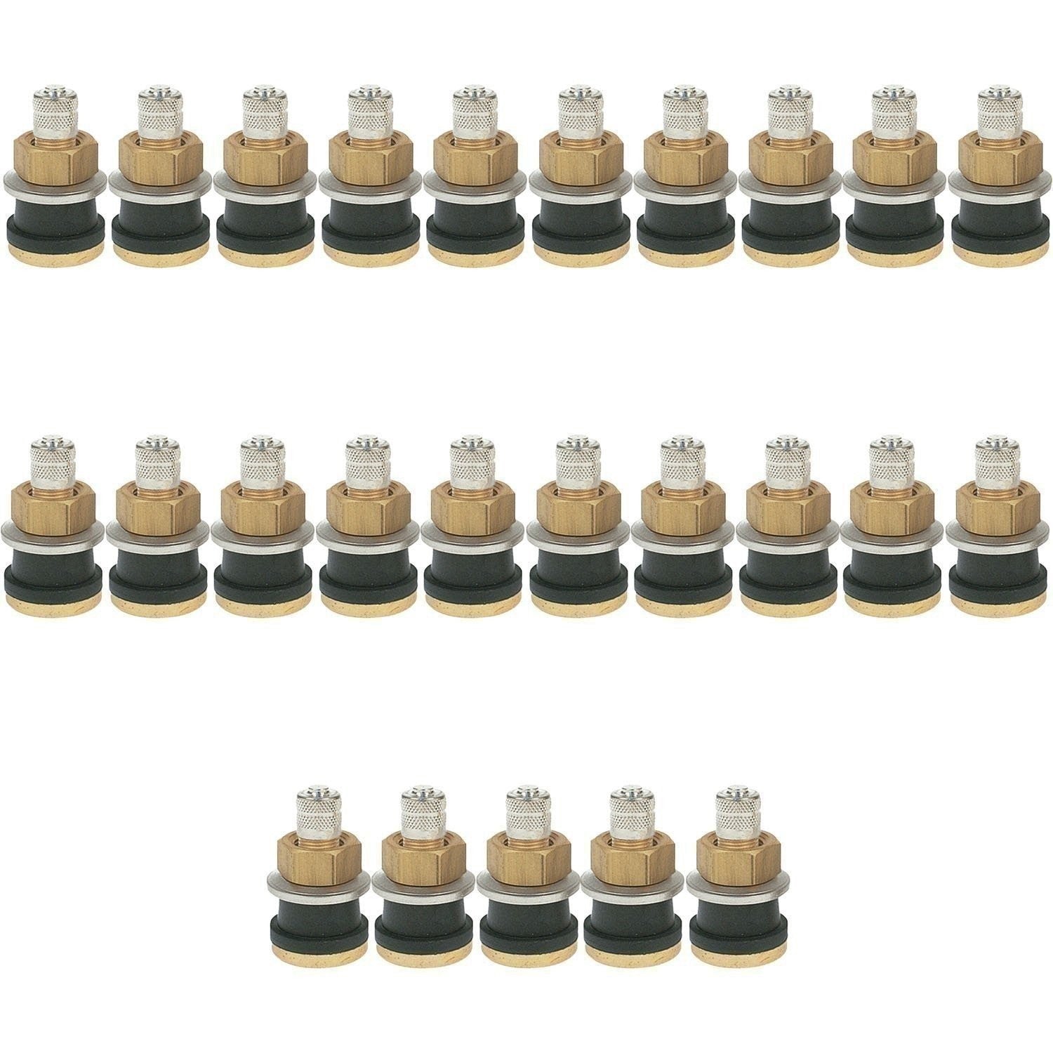 TR575 1-1/8" Brass Tubeless Truck Tire Valve Stem Clamp Pack of 25