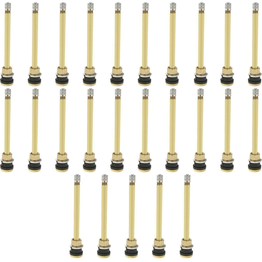 TR573 4-3/8" Brass Tubeless Truck Tire Valve Stem Clamp Pack of 25
