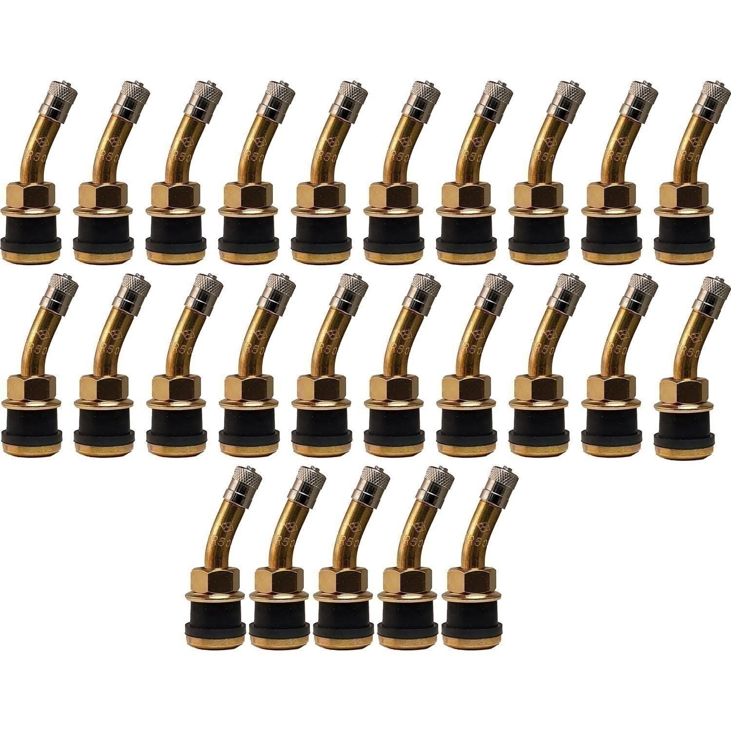 Radial Commander Brass Valve Stem 23° Bend for 0.625" Holes Pack of 25