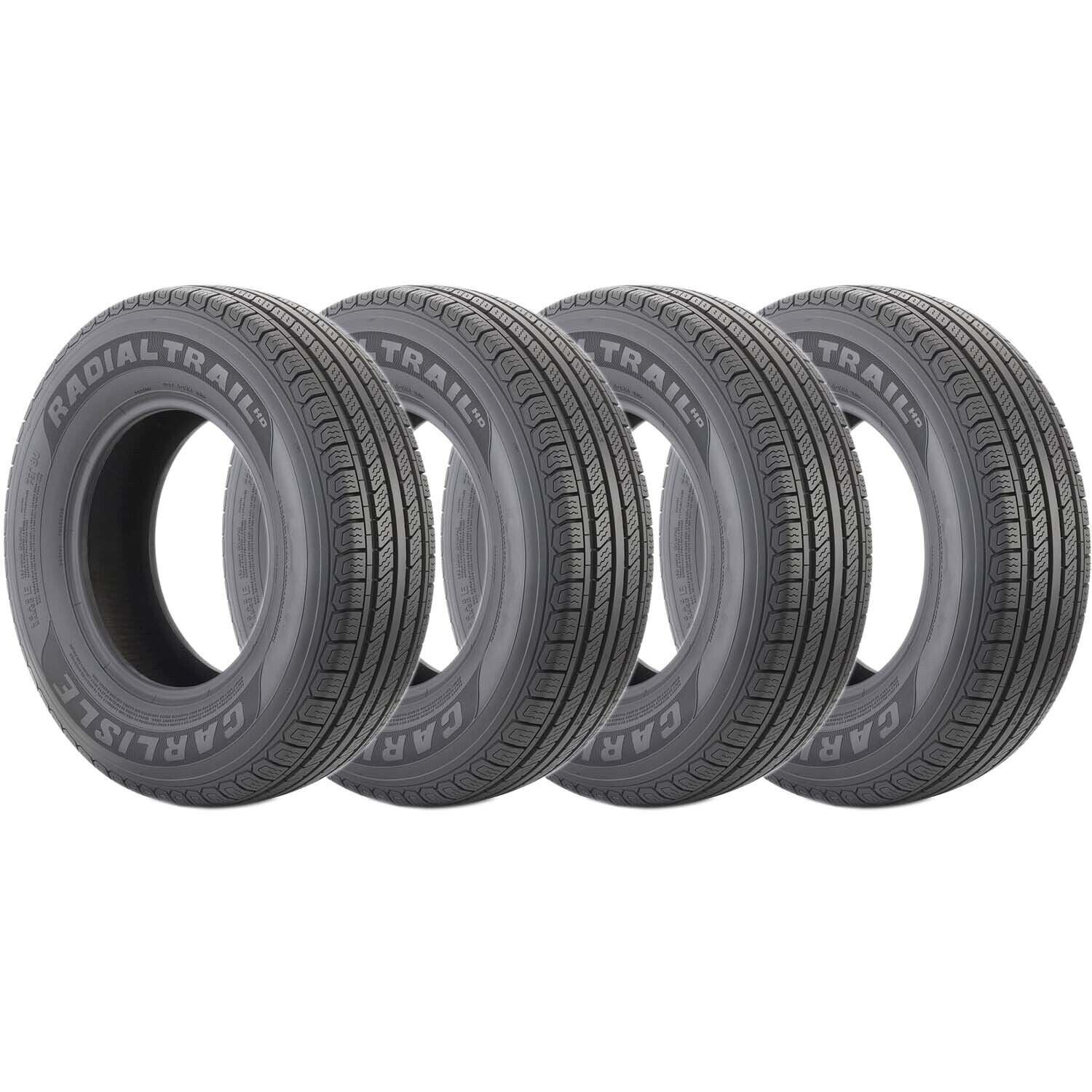 Carlisle Radial Trail HD 8ply ST175/80R13 Trailer Tires LRD Pack of 4