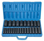 Grey Pneumatic 1326MD 26-Piece 1/2" Drive Deep Metric Impact Socket Set