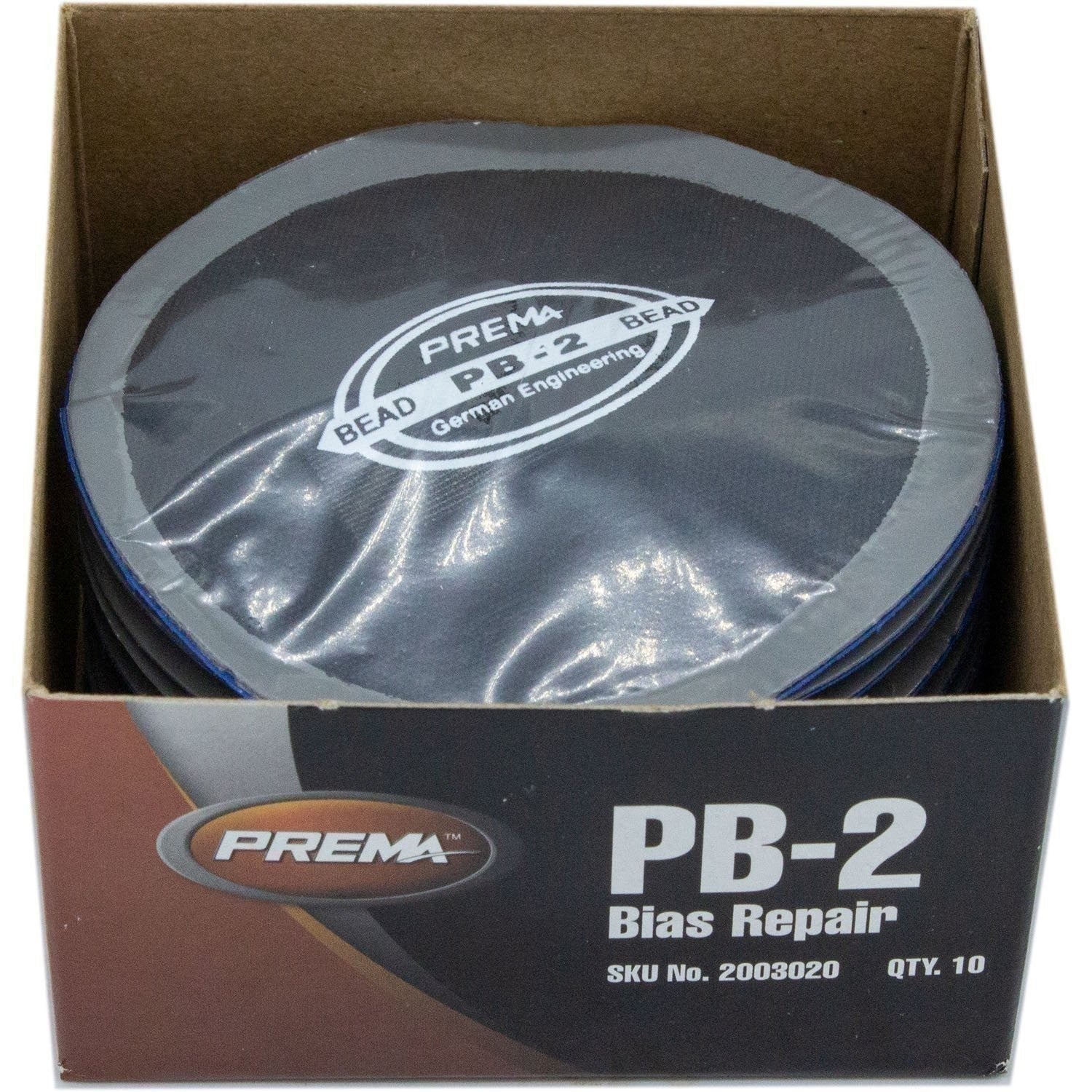 Prema PB-2 Round Bias Tire Patch 3-1/4" 2 Ply Box of 10 Patches