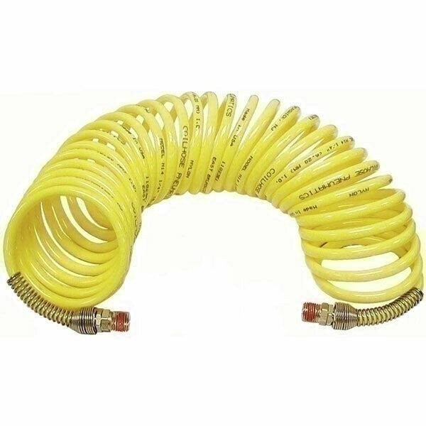 Coilhose Pneumatics N14-12 1/4" ID x 12ft Recoil Air Hose with 1/4" MPT Ends