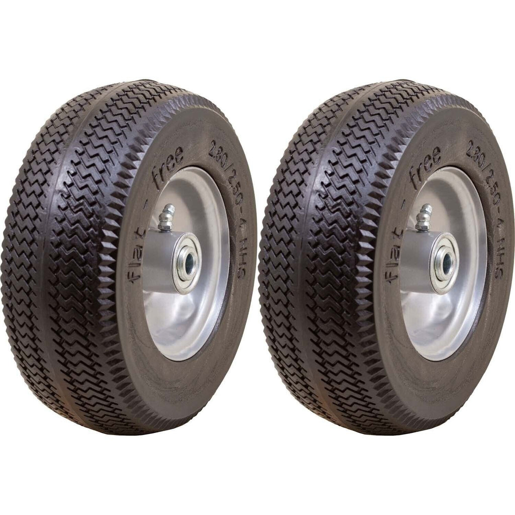 Marathon 00026P Flat Free Sawtooth Utility Tire 2.80/2.50-4 Rim Pack of 2