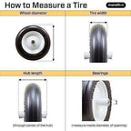 Marathon 20265 Air Wheelbarrow Tire 4.80/4.00-8 Pneumatic Pack of 2