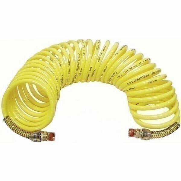 Coilhose Pneumatics N38-25 3/8" ID x 25ft Recoil Air Hose with 1/4" MPT Ends