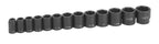 Grey Pneumatic 1312 1/2" Drive 13-Piece Standard Fractional Socket Set