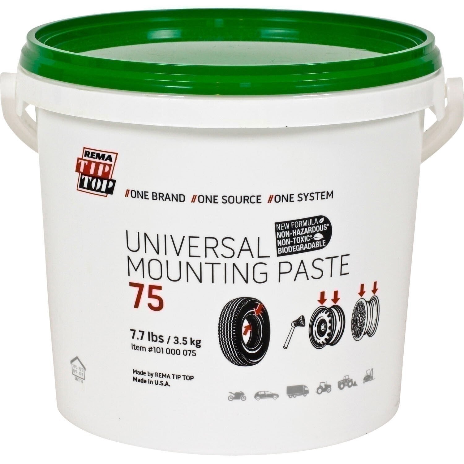 REMA TIP TOP 75 Universal Tire Mounting Paste 7.7 lb Tub for Tires