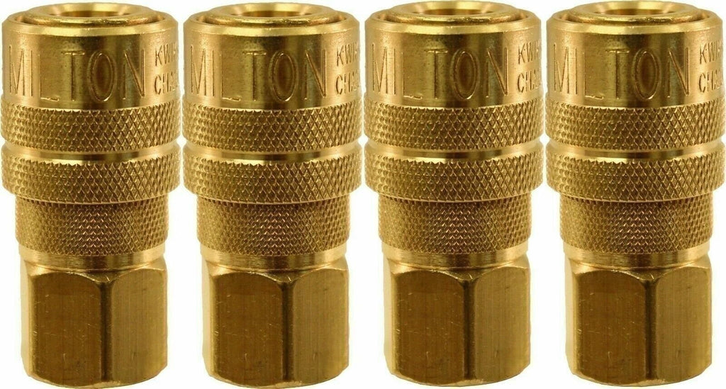 Milton 715 1/4" FPT M-Style Coupler Pack of 4 - Air Hose Fittings