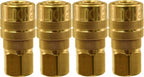 Milton 715 1/4" FPT M-Style Coupler Pack of 4 - Air Hose Fittings