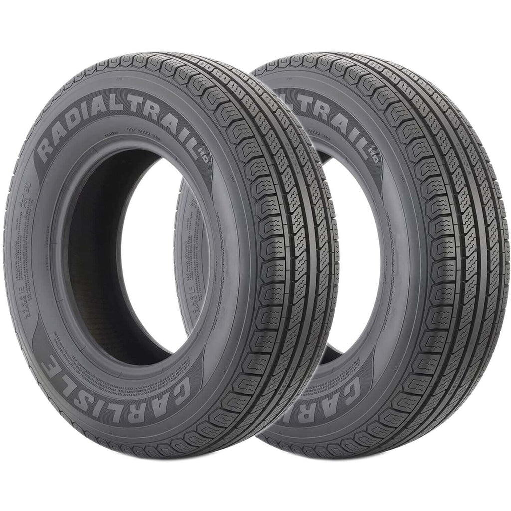 Carlisle Radial Trail HD Trailer Tire ST185/80R13 6ply LRC Pack of 2