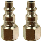 Milton 728 1/4" FNPT M Style Plug, Pack of 2 - Durable Air Tool Fittings