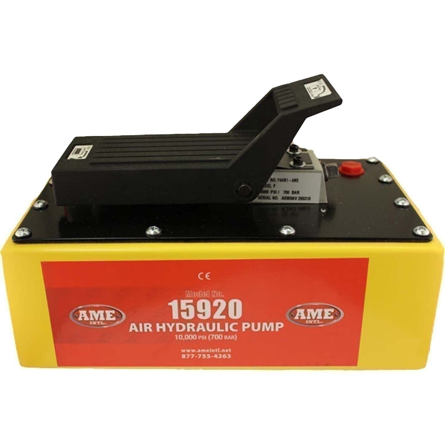 AME 15930C 5 Quart Air Hydraulic Pump with Hose & Metal Reservoir