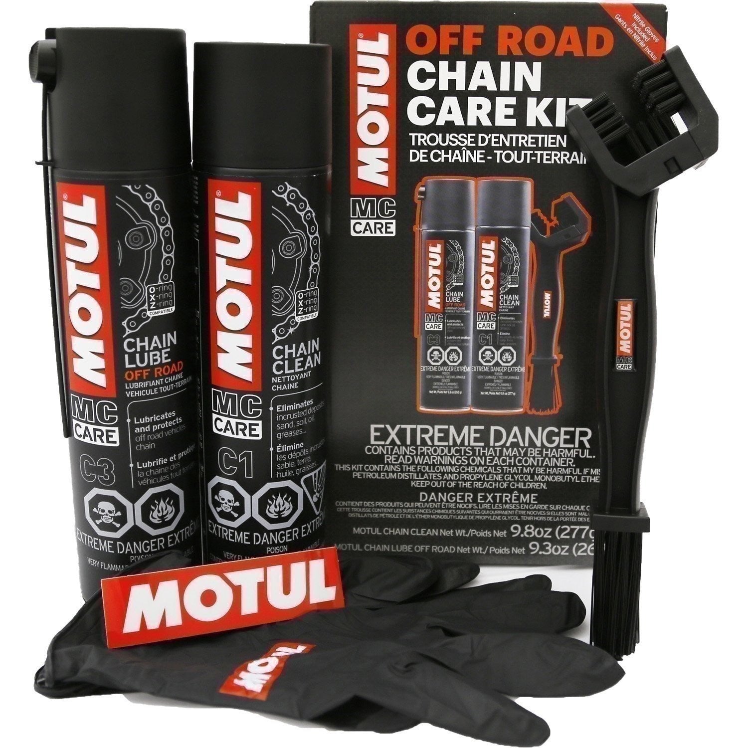 Motul MC Care Off-Road Chain Care Kit – Motorcycle Chain Maintenance Set