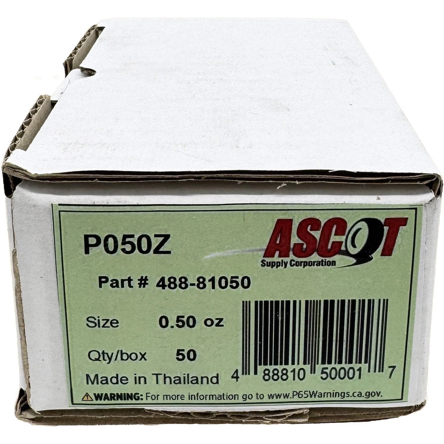 Ascot P Style Coated Zinc Clip-On Wheel Weights 0.50oz Box of 50