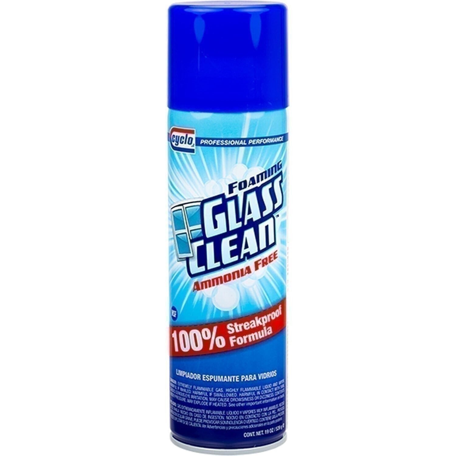 Cyclo 19oz Foaming Glass Cleaner Streakproof Formula Fast Cleaning Spray