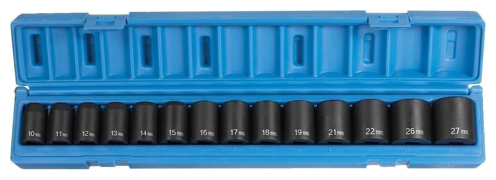 Grey Pneumatic 1412M 14-Piece 1/2" Drive Metric Socket Set Standard Length
