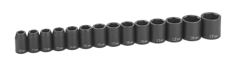 Grey Pneumatic 1412M 14-Piece 1/2" Drive Metric Socket Set Standard Length