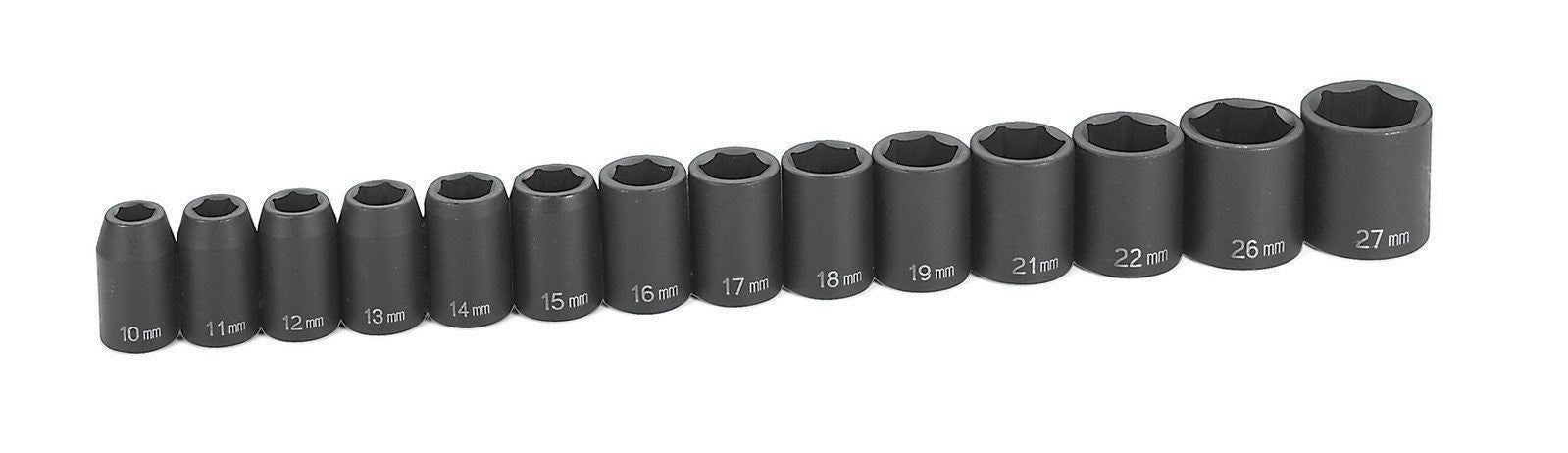 Grey Pneumatic 1412M 14-Piece 1/2" Drive Metric Socket Set Standard Length