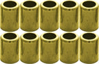 Brass Hose Ferrule 1/4" ID Air & Water 10-Pack 7328 Durable Connector