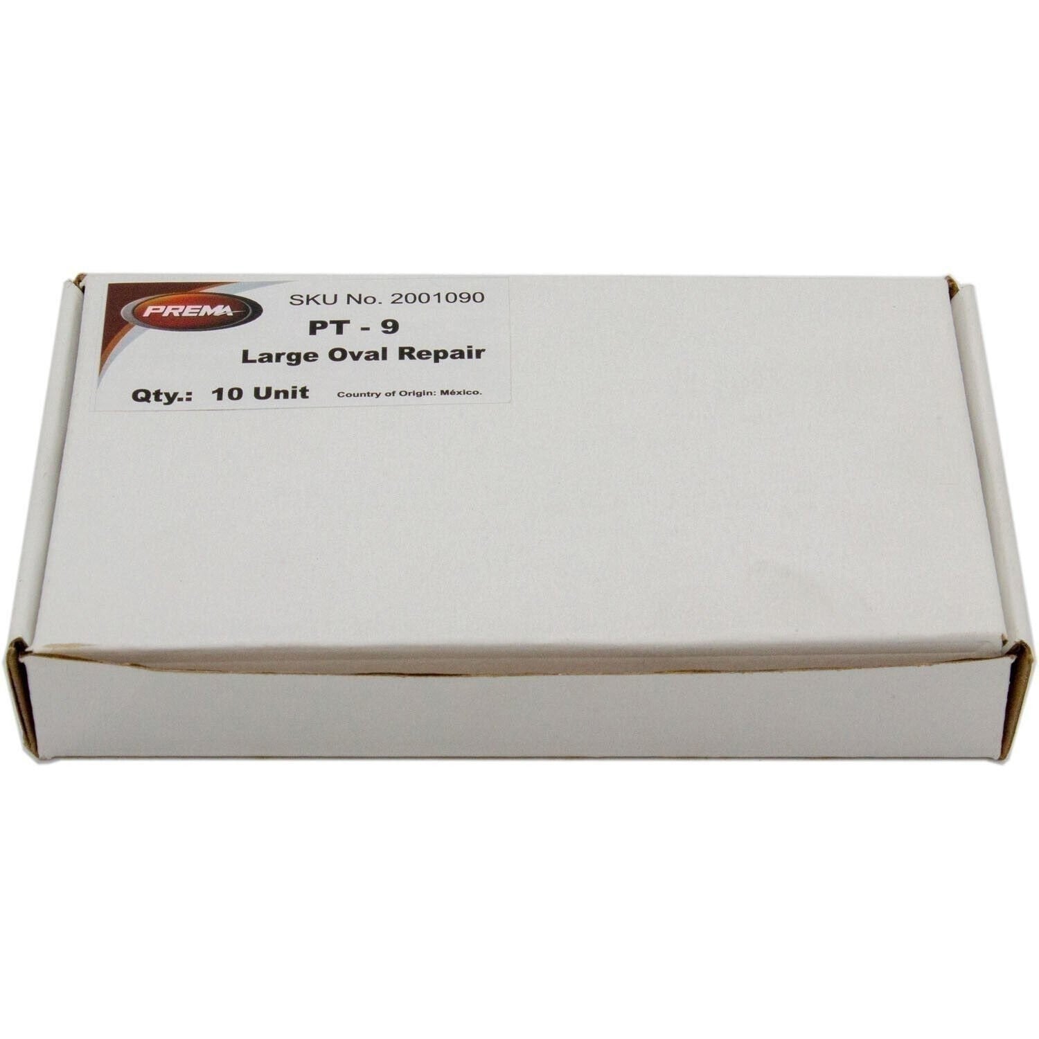Prema PT-9 Large Oval Tube Patch 6"x3" - Box of 10 Durable Tire Repair Patches