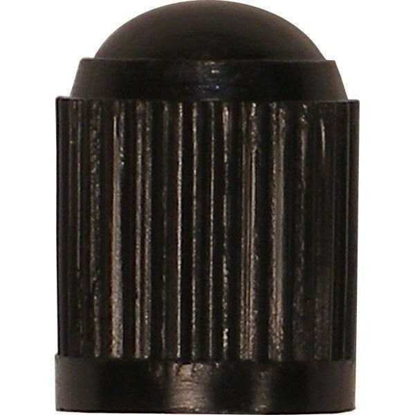 Black Plastic Dome Valve Stem Caps - Pack of 100