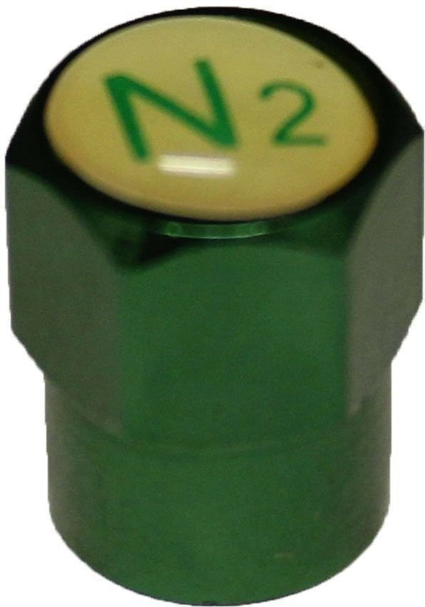 Nitrogen N2 Green Aluminum Tire Valve Caps - Pack of 100 (59-0019)