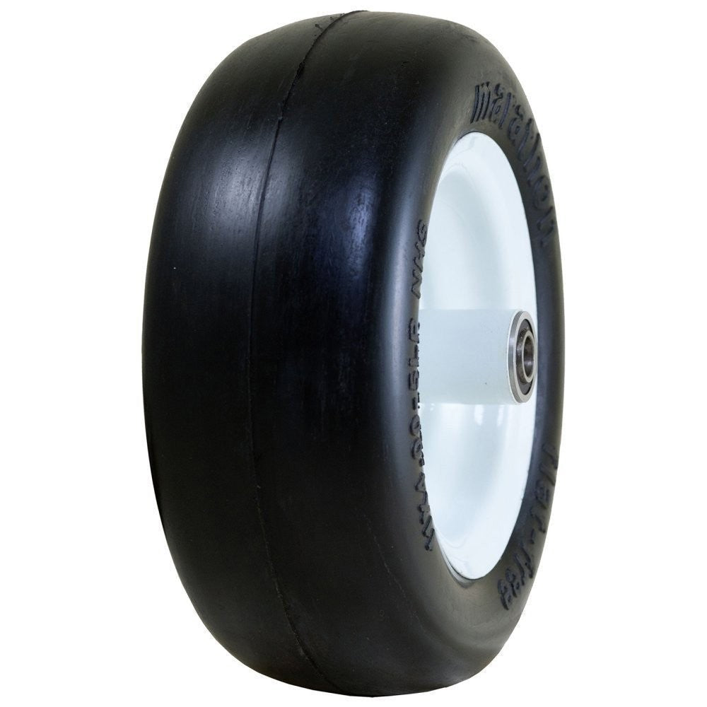 Marathon 01410P 11x4.00-5 Flat Free Lawn & Garden Tire on Rim Smooth