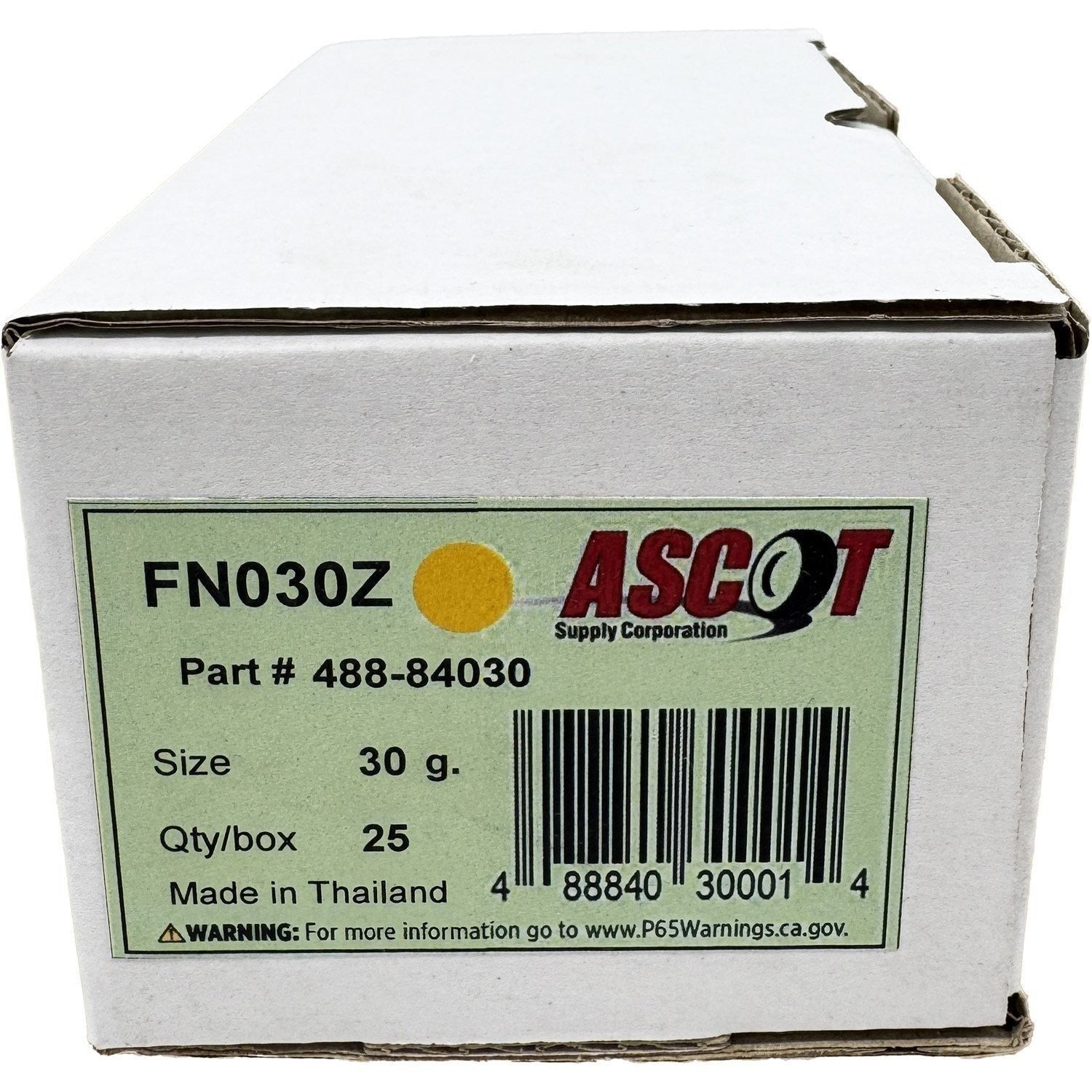 Ascot FN Coated Zinc Clip-On Wheel Weights 30g (1oz) Box of 25