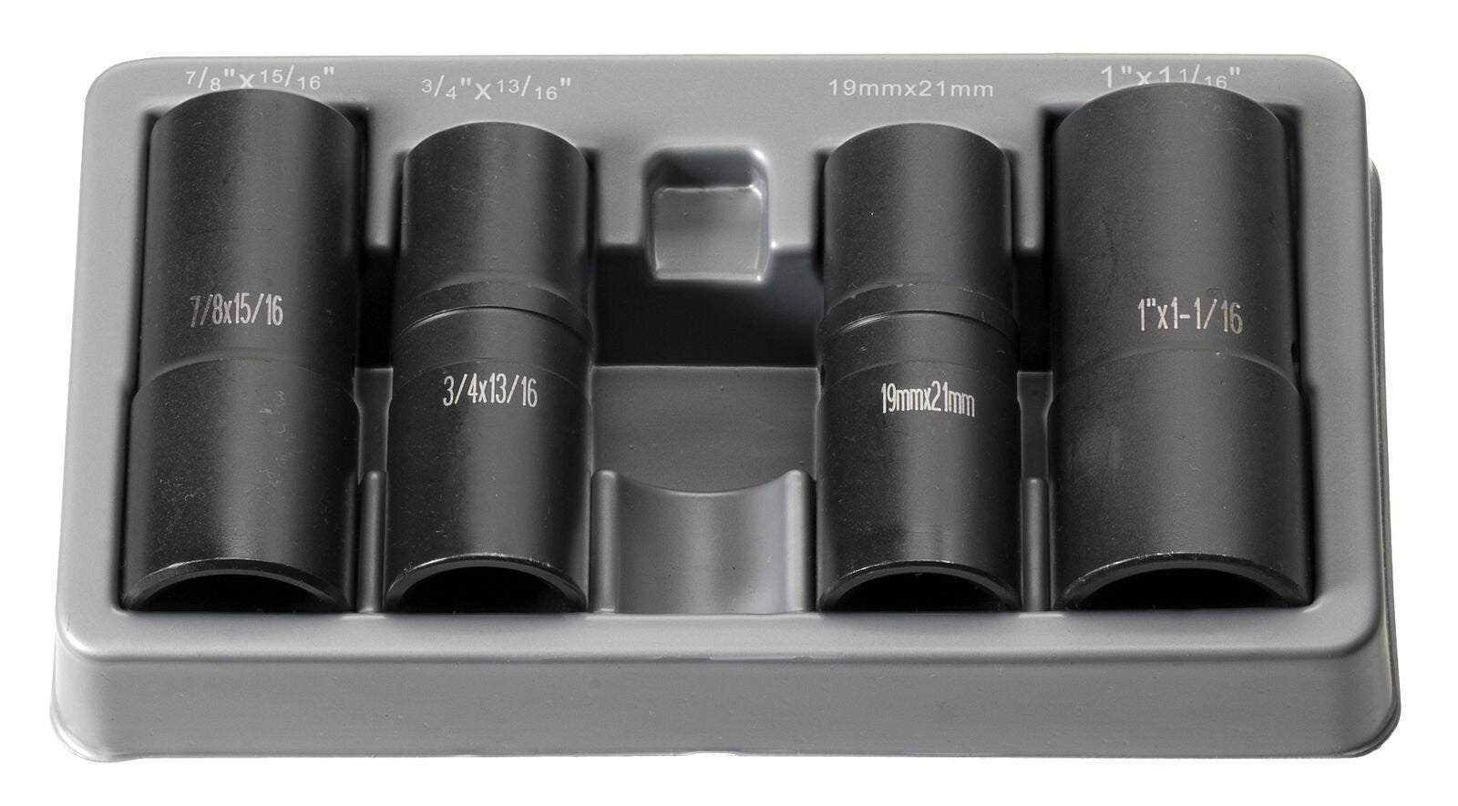 Grey Pneumatic 1504FW 1/2" Drive Thin Wall Deep Flip Socket Set 4 Pc