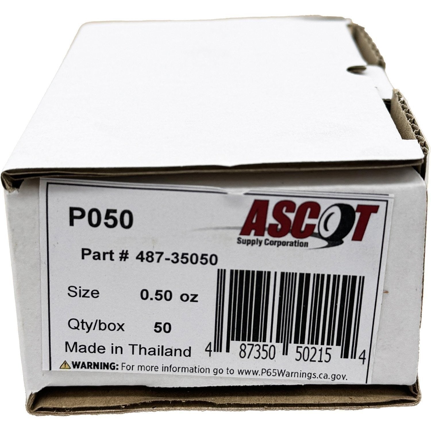 Ascot P Style Uncoated Lead Clip-On Wheel Weights 0.50oz Box of 50