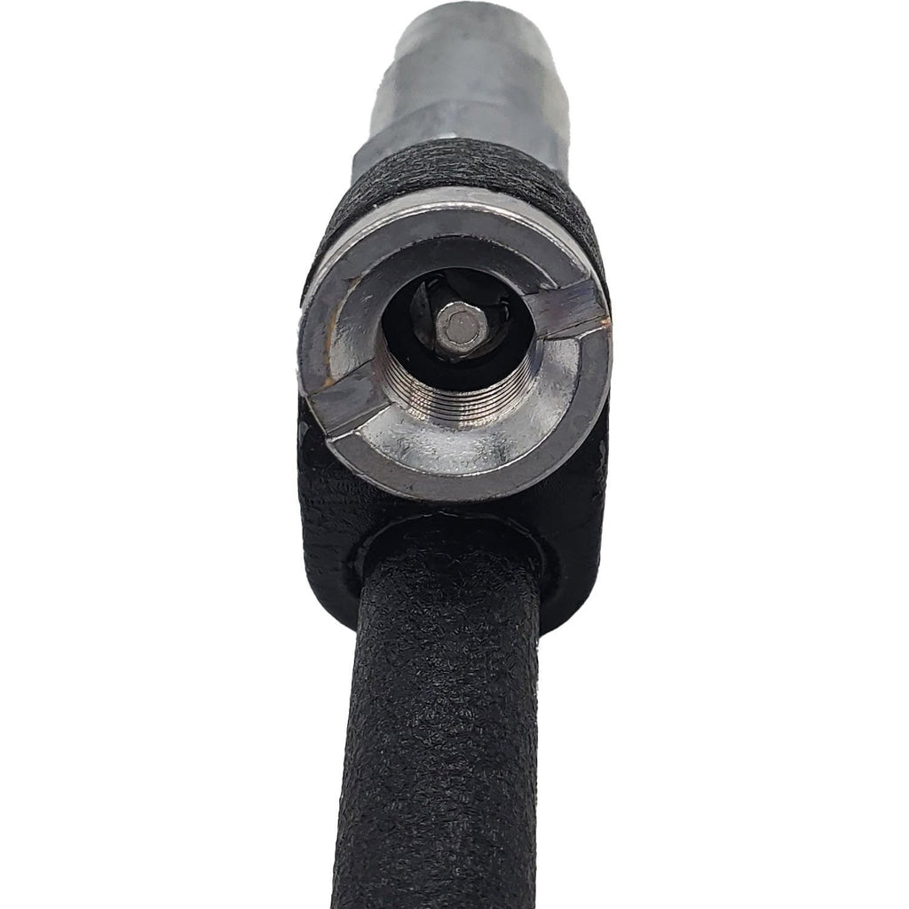 14" Black Dual Foot Lock-On Air Chuck - Premium Coated Tire Inflator Tool