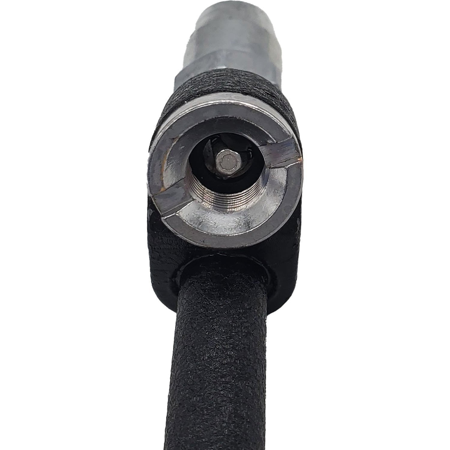 14" Black Dual Foot Lock-On Air Chuck - Premium Coated Tire Inflator Tool