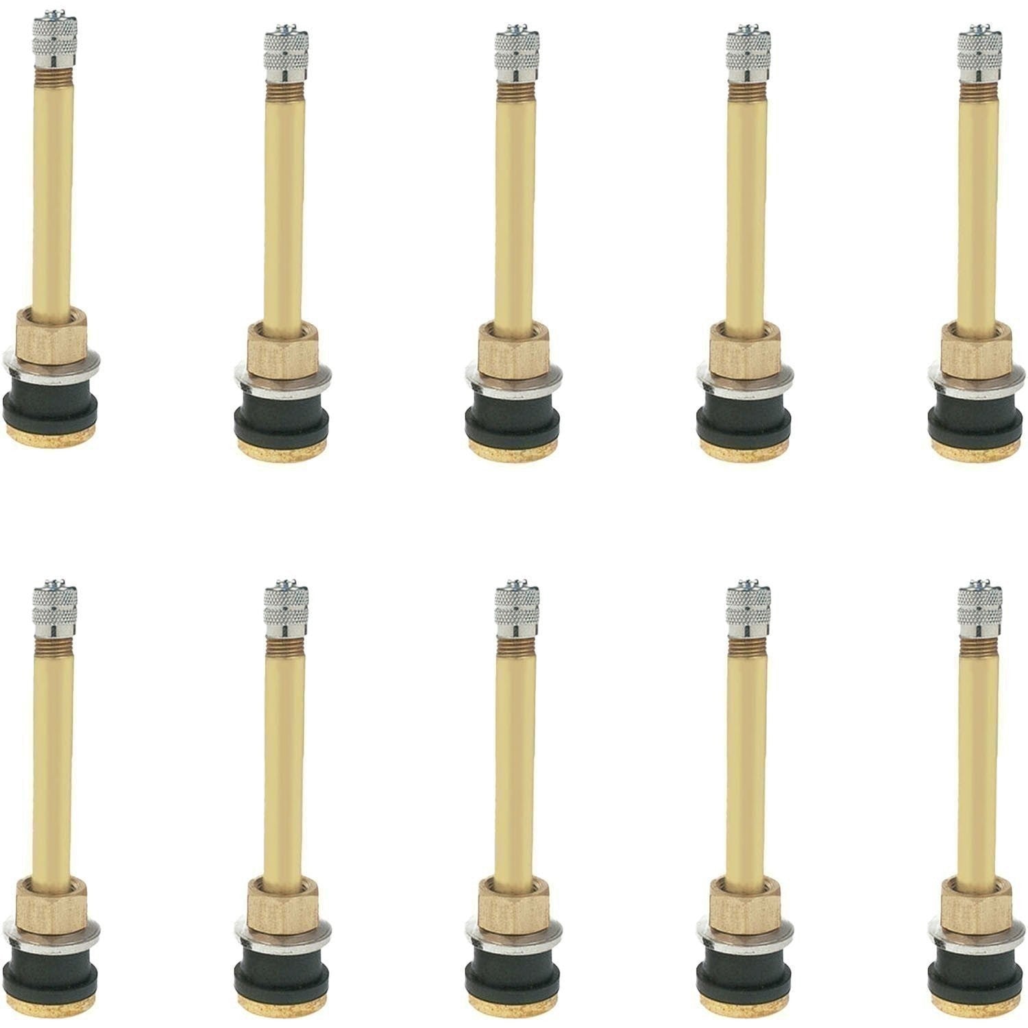 TR570 3-1/8" Brass Tubeless Truck Tire Valve Stem Clamp Pack of 10
