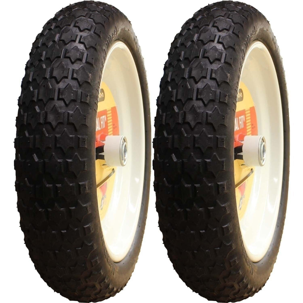 Marathon 00265 Flat Free Wheelbarrow Tire 4.80/4.00-8 Pack of 2