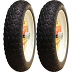 Marathon 00265 Flat Free Wheelbarrow Tire 4.80/4.00-8 Pack of 2