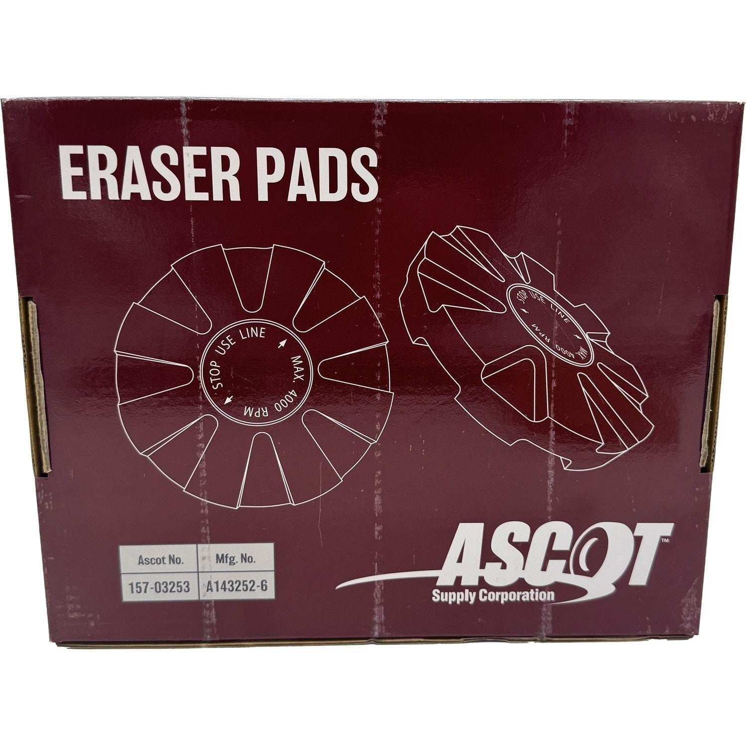 Ascot A14352 Replacement Eraser Pads for Adhesive Removal Tool - Pack of 6